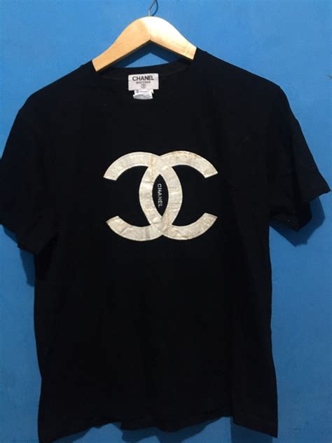 chanel logo cheap tees|chanel tee shirts vintage.